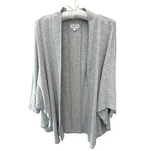 LOU & GREY | Light Gray Signature Soft Open Front Draped Cardigan | Small